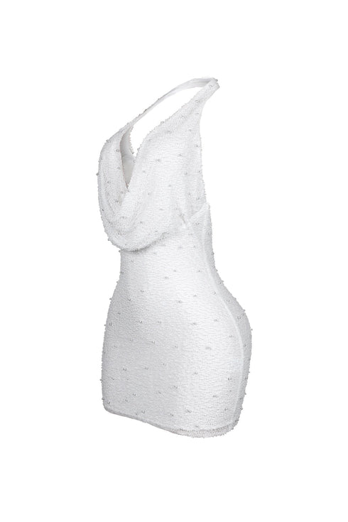Adelaide Mesh Pearl Mini Dress